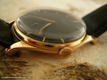 Load image into Gallery viewer, Longines 18K Pink Gold Black Dial Beauty, Manual, Large 34mm