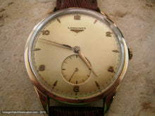 Load image into Gallery viewer, Impressively Sized Longines Classic Style with Golden Dial, Manual, Huge 39mm