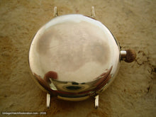 Load image into Gallery viewer, Large Sterling Silver Porcelain WWI Trench in Rare Borgel Case, Manual, Very Large 35.5mm