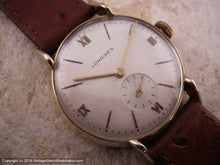 Load image into Gallery viewer, 14K Gold Longines Roman Dial with Lobster Style Lug Case, Manual, 34mm