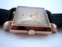 Load image into Gallery viewer, Square 18K Rose Gold Longines with Fabulous Masonic symbols, Manual, 27x40mm
