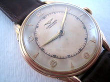 Load image into Gallery viewer, Longines Parchment Aged 18K Rose Gold Gem, Manual, 35mm