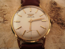 Load image into Gallery viewer, Classic Longines with Original Pearl Dial and Raised Baton Markers, Automatic, Large 34mm