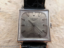 Load image into Gallery viewer, Longines in Decorative Square White Gold Filled Case, Manual, 25x34mm