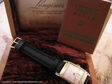 Load image into Gallery viewer, Sweet Square Face Longines with Original Maple Presentation Box and Booklet, Manual, 22.5x38mm