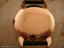 Load image into Gallery viewer, 18K Gold Longines with Black Dial and Deco Lugs, Manual, Very Large 36mm