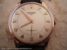 Load image into Gallery viewer, Longines 18K Rose Gold Splendor - Signed 5x, Manual, Large 35mm
