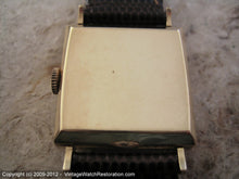 Load image into Gallery viewer, 14K Gold Square Longines Roman 24-Hour Dial, Manual, 25.5x35mm