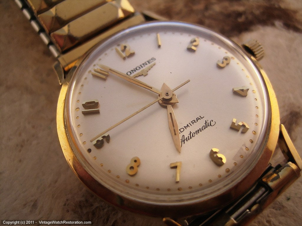 Longines Admiral with Raised Faceted Numbers Automatic 34mm