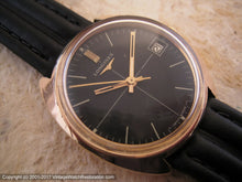 Load image into Gallery viewer, Longines Black Dial with Date in Rose Gold Case, Manual, 34x36mm