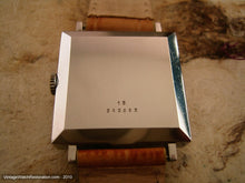 Load image into Gallery viewer, Large Square Longines Silver with Date at 4:30, Manual, 29x29mm