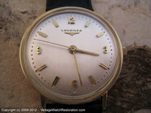 Load image into Gallery viewer, 14K Gold Longines with 'Coin Edge' Design Around Bezel, Manual, Large 34mm