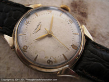 Load image into Gallery viewer, Longines Original Pearl Dial in Fabulous Case with Great Curved Lug Design, Manual, Large 34mm