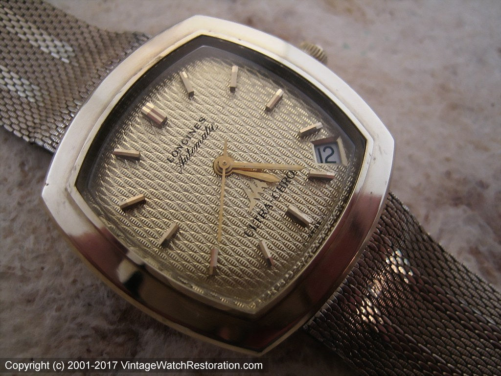 Longines Ultra Chron Square Tonneau with Date at 4 30 Automatic