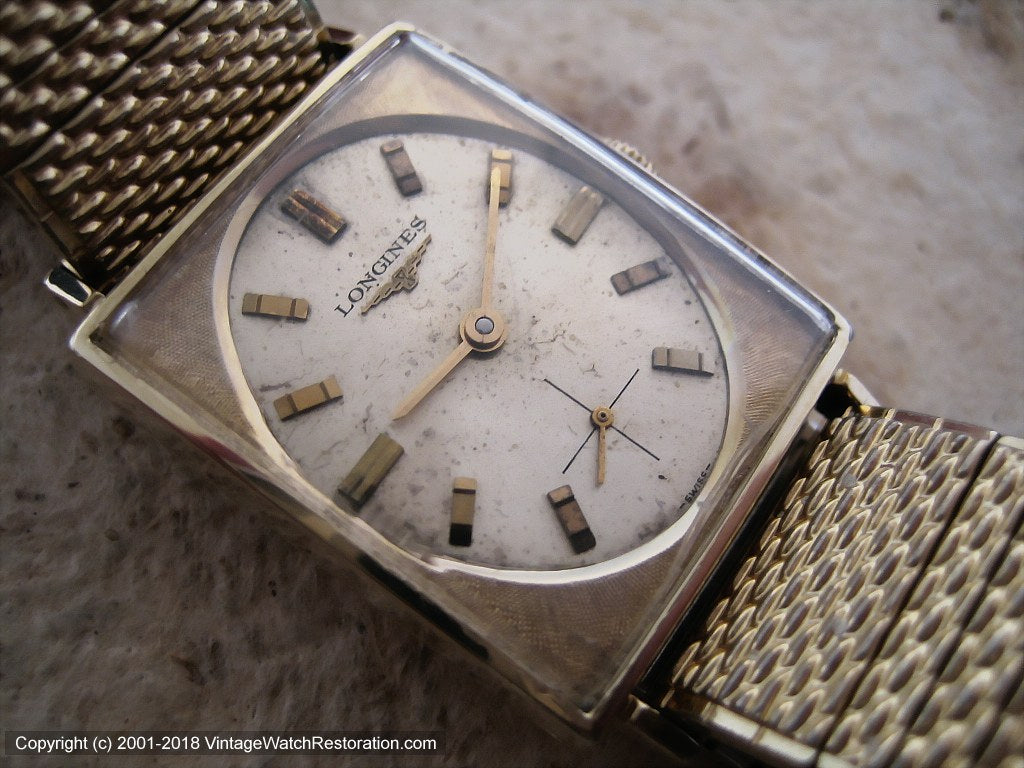 Dial Antique Longines Watches 1950s Stainless Steel Vintage