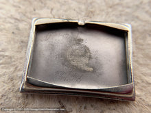 Load image into Gallery viewer, Lord Elgin Black Dial in 14K White Rolled Gold Case with Flared Lugs, Manual, 21x35mm