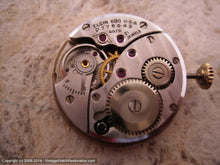 Load image into Gallery viewer, Waffle Design Dial Lord Elgin with Black Insets on Bezel - with Original Box, Manual, 30mm