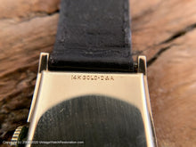 Load image into Gallery viewer, LeCoultre 14K Gold Art Deco Bezel Number, Manual, 24x36mm