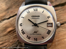 Load image into Gallery viewer, Longines Ultra-Chron Roman Numeral Dial with Date in Mint Square Tonneau Case, Automatic, 33.5x38mm