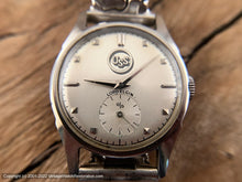 Load image into Gallery viewer, Lord Elgin Henslee ‘US Steel' Logo on Silver Dial, Manual, 30mm