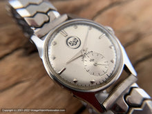 Load image into Gallery viewer, Lord Elgin Henslee ‘US Steel' Logo on Silver Dial, Manual, 30mm