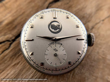 Load image into Gallery viewer, Lord Elgin Henslee ‘US Steel' Logo on Silver Dial, Manual, 30mm