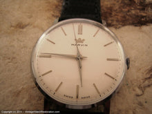 Load image into Gallery viewer, Classic Marvin NOS Pearl White Dial Gem, Manual, Very Large 35mm