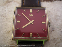 Load image into Gallery viewer, Square Marvin with Deep Red Dial , Manual, 27.5x34mm