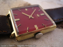 Load image into Gallery viewer, Square Marvin with Deep Red Dial , Manual, 27.5x34mm