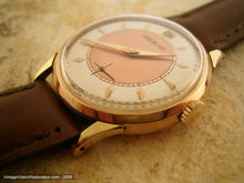 Load image into Gallery viewer, 18K Pink Gold Movado with Raised Copper Gold Markers, Manual, Large 34mm