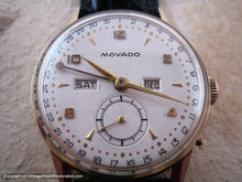 Load image into Gallery viewer, Movado 14K Gold Triple Date, Manual, 32.5mm