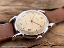 Load image into Gallery viewer, Marvin Parchment Patina in Tear Drop Lug Case, Manual, Large 35.5mm