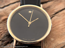 Load image into Gallery viewer, Movado-Zenith Museum with Date in Dot at Twelve, Black Reflective Dial, Manual, 35mm