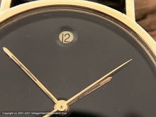 Load image into Gallery viewer, Movado-Zenith Museum with Date in Dot at Twelve, Black Reflective Dial, Manual, 35mm