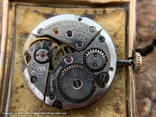 Load image into Gallery viewer, Movado Golden Dial Square Case, Manual, 28x33.5mm