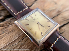 Load image into Gallery viewer, Movado Golden Dial Square Case, Manual, 28x33.5mm