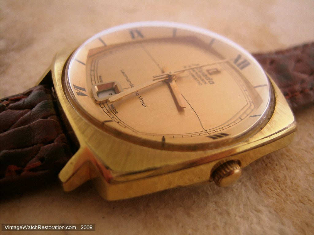 Nivada Grenchen Leonardo da Vinci with Date, Automatic, 35x35mm