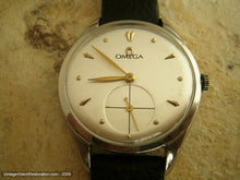 Load image into Gallery viewer, Huge Early 30T2PC Omega with Raised Gold Markers on Pearl White Dial, Manual, Huge 38.5mm