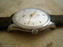 Load image into Gallery viewer, Huge Early 30T2PC Omega with Raised Gold Markers on Pearl White Dial, Manual, Huge 38.5mm