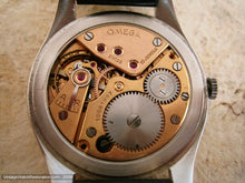 Load image into Gallery viewer, Huge Early 30T2PC Omega with Raised Gold Markers on Pearl White Dial, Manual, Huge 38.5mm