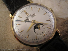 Load image into Gallery viewer, Rare 18K Gold Triple Data Omega Moonphase , Manual, Very Large 34.5mm