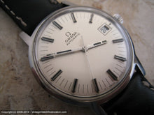 Load image into Gallery viewer, Classic Omega Pristine Baton Style Pearl White Dial with Date, Automatic, Large 35mm
