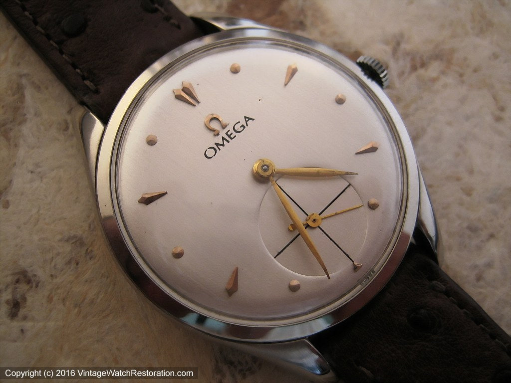 Huge Silver Dial Omega 30T2PC WWII Era, Manual, Huge 38mm