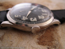 Load image into Gallery viewer, Black Dial Omega with Bold Lumed Numbers, Manual, Huge 38mm