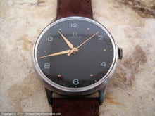 Load image into Gallery viewer, Black Dial Omega WWII Era Military 30T2SC, Manual, Large 35mm