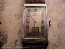 Load image into Gallery viewer, Omega Rare Rectangular Case Cal 17.8 with Two-Tone Roman Dial, Manual, 20x36mm