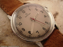 Load image into Gallery viewer, Early Omega Seamaster with Silver Dial and Pigskin Strap, Manual, 34mm