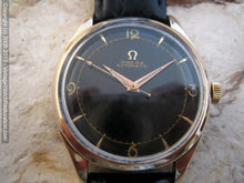 Load image into Gallery viewer, Omega Bumper with Black Dial and Gold Bezel Stainless Case , Automatic, Large 35mm