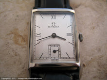 Load image into Gallery viewer, Rare Silvered Dial Tank-Shape Omega, Manual, 22x34mm