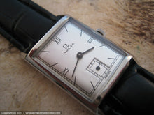 Load image into Gallery viewer, Rare Silvered Dial Tank-Shape Omega, Manual, 22x34mm
